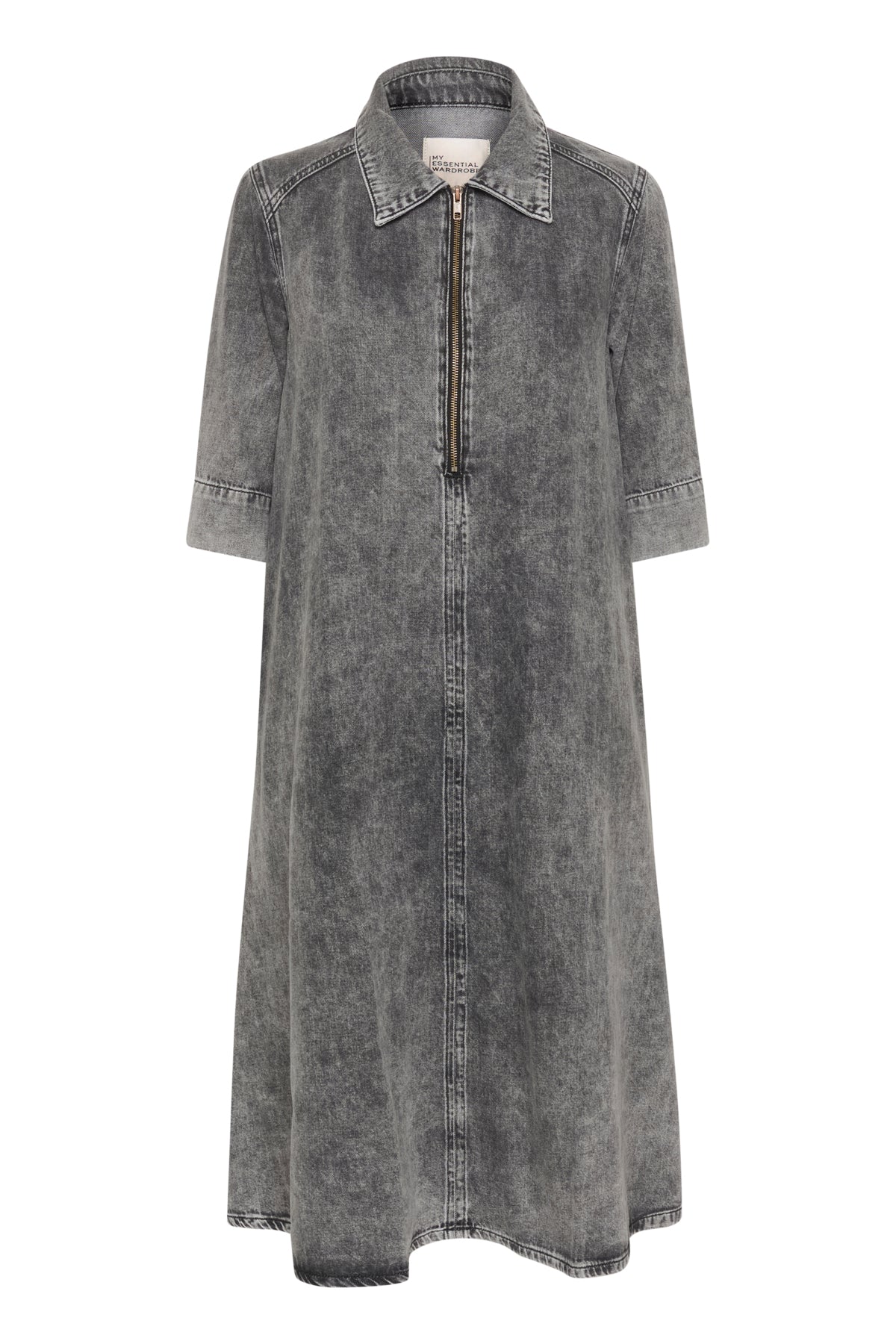MaloMW 143 Långklänning Medium Grey Retro Wash - 10704782