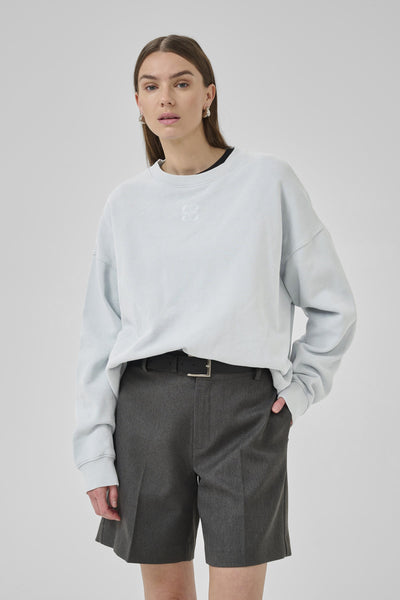 DiegoMW Logo Emb. Sweat PearlBlue Random Wash - 10704891 Thumbnail