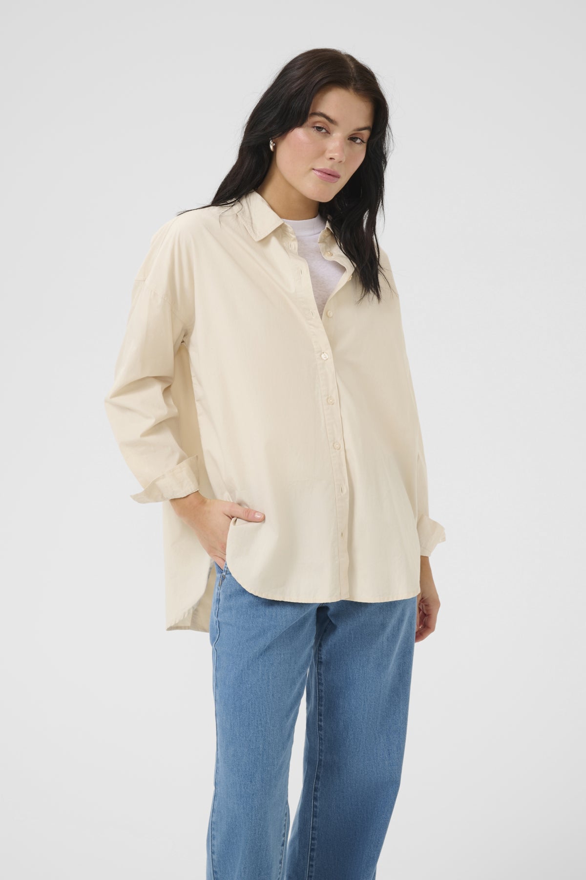 SunnaMW Boxy Shirt Almond milk - 10705021