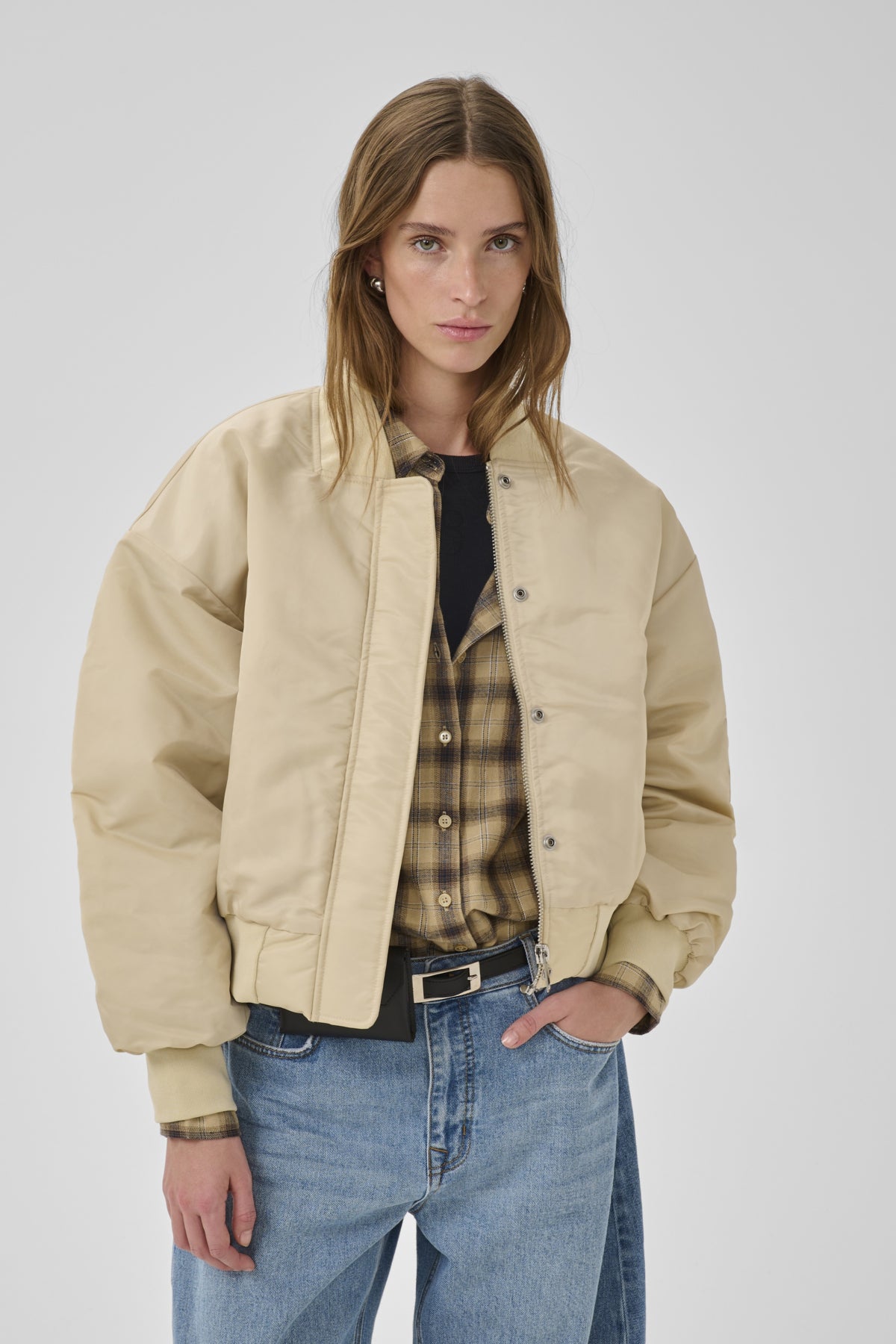 HelgaMW Short  Bomber Jacket Brown Rice - 131105 - 10705042