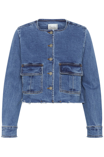 DangoMW 144 Short Jacket Medium Blue Wash - 10705060 Thumbnail