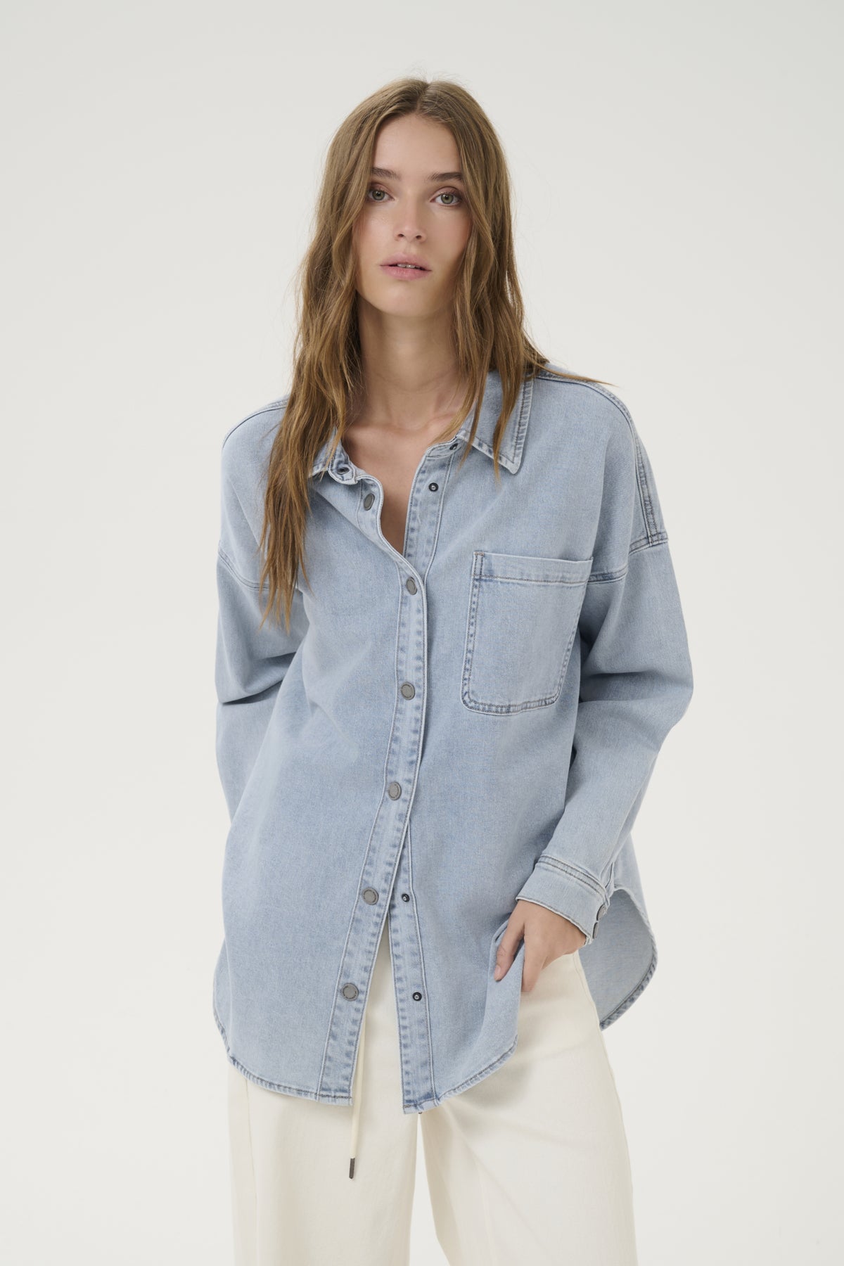 LaraMW 115 Malo Shirt Light Blue Wash - 10705082