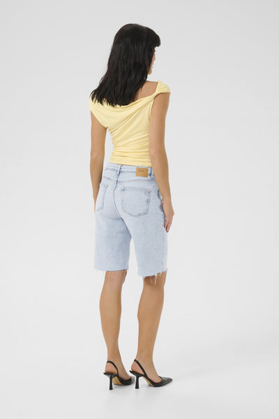 LouisMW 139 High Long Shorts Light Blue Retro Wash - 10705124 Thumbnail