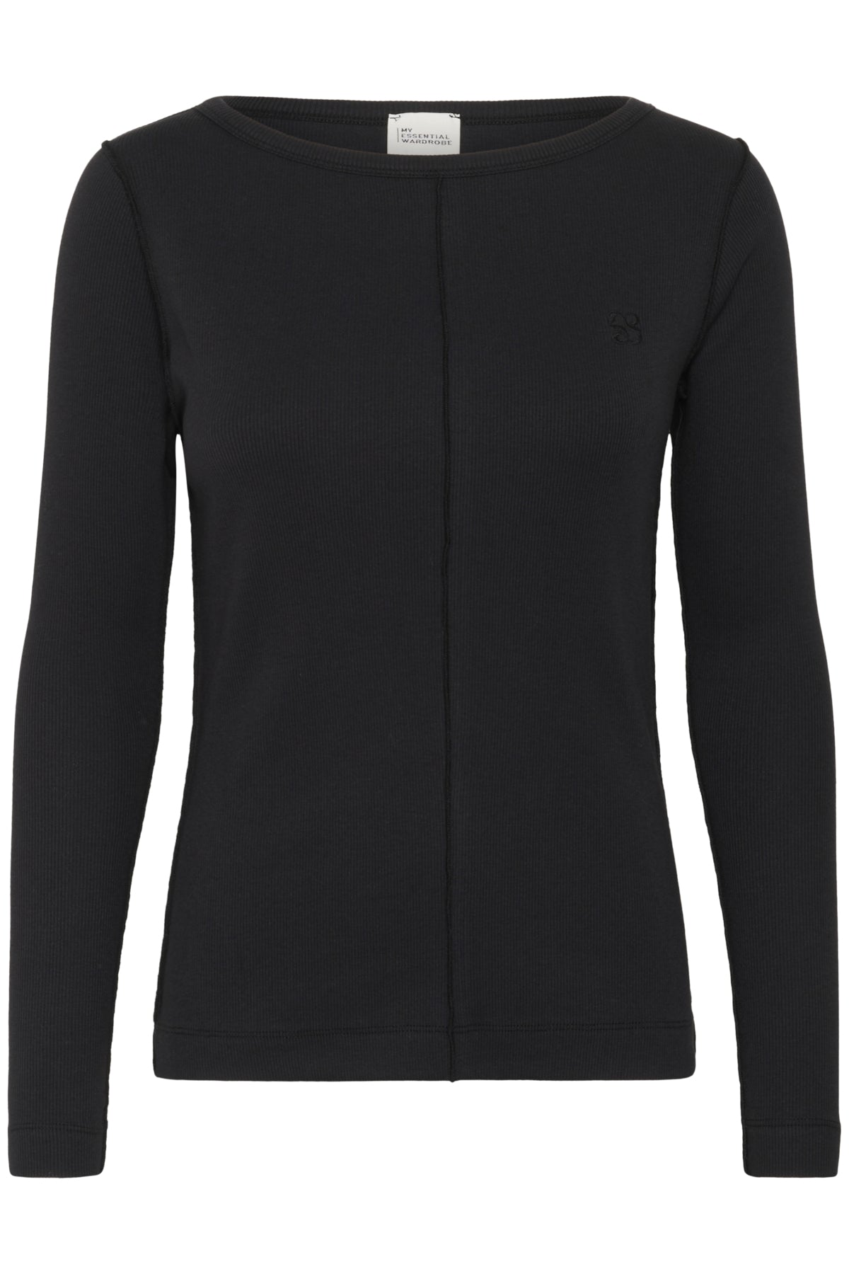 MandyMW Boatneck LS Blouse Black - 10705207
