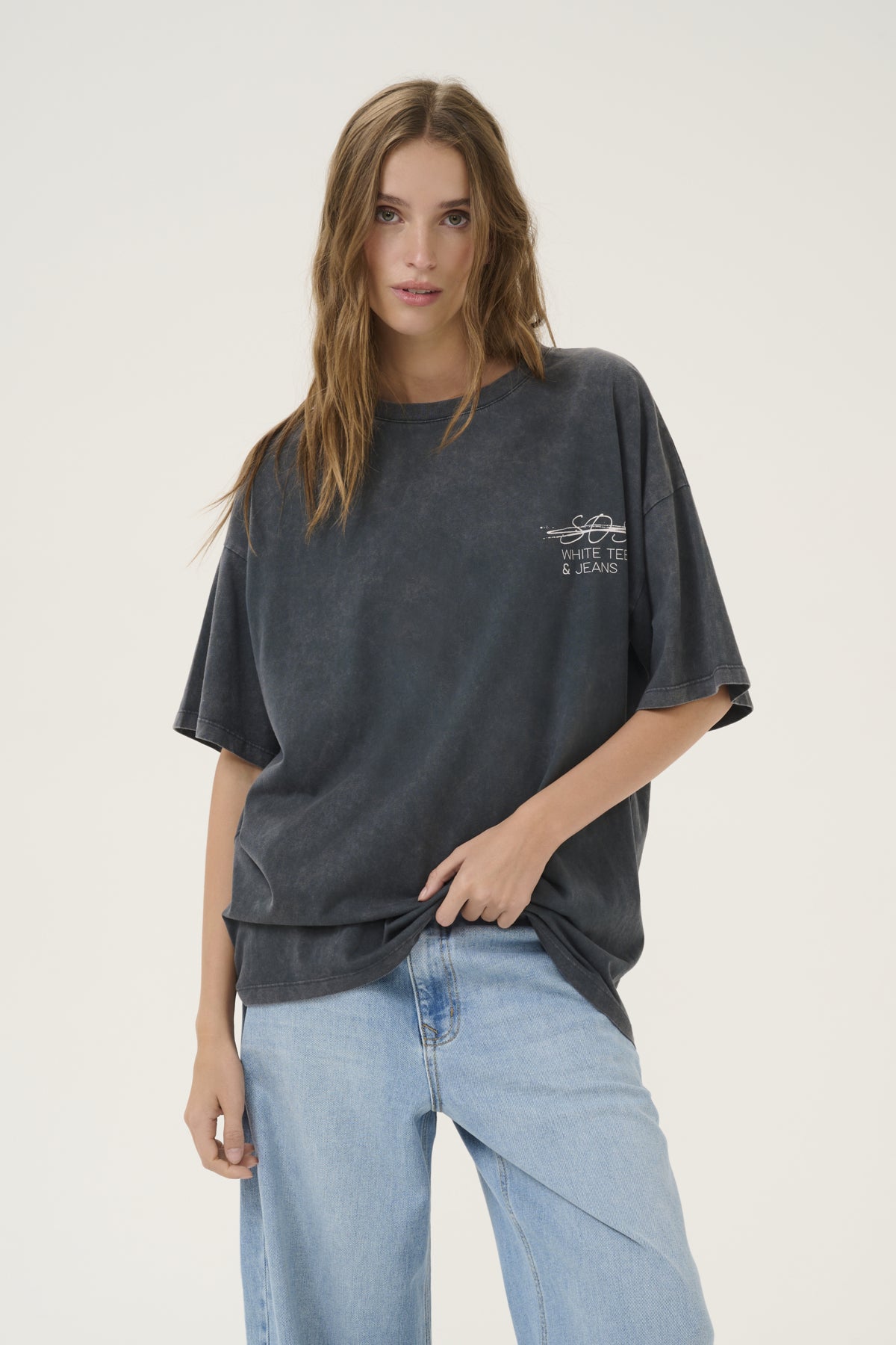 LisaMW SOS Tee Dark Grey Random Wash - 10705211