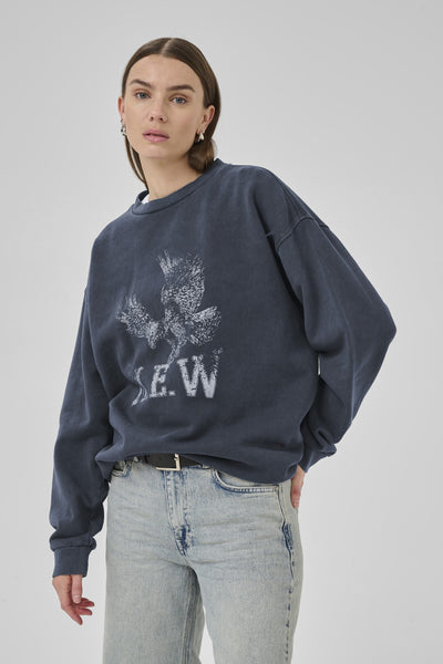 DiegoMW Eagle Sweat Dark Grey Random Wash - 10705244 Thumbnail