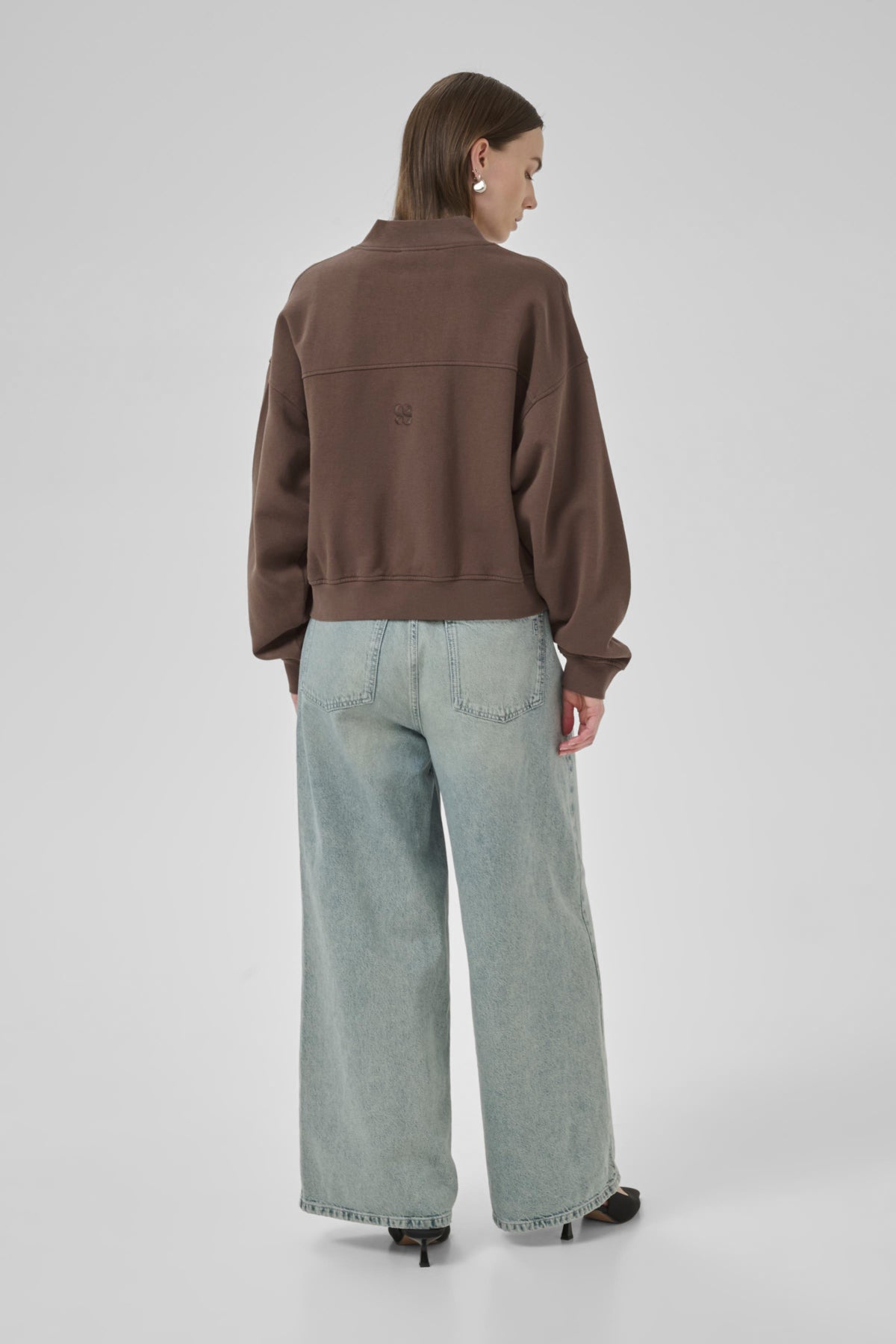 MetaMW Short Sweat Jacket Tobacco Random Wash - 10705247