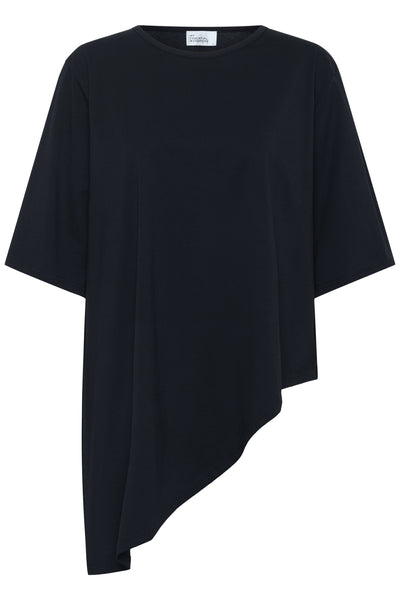 LeaMW Asymmetric Tee Black - 10705255 Thumbnail