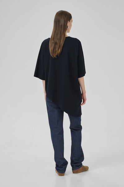 LeaMW Asymmetric Tee Black - 10705255 Thumbnail