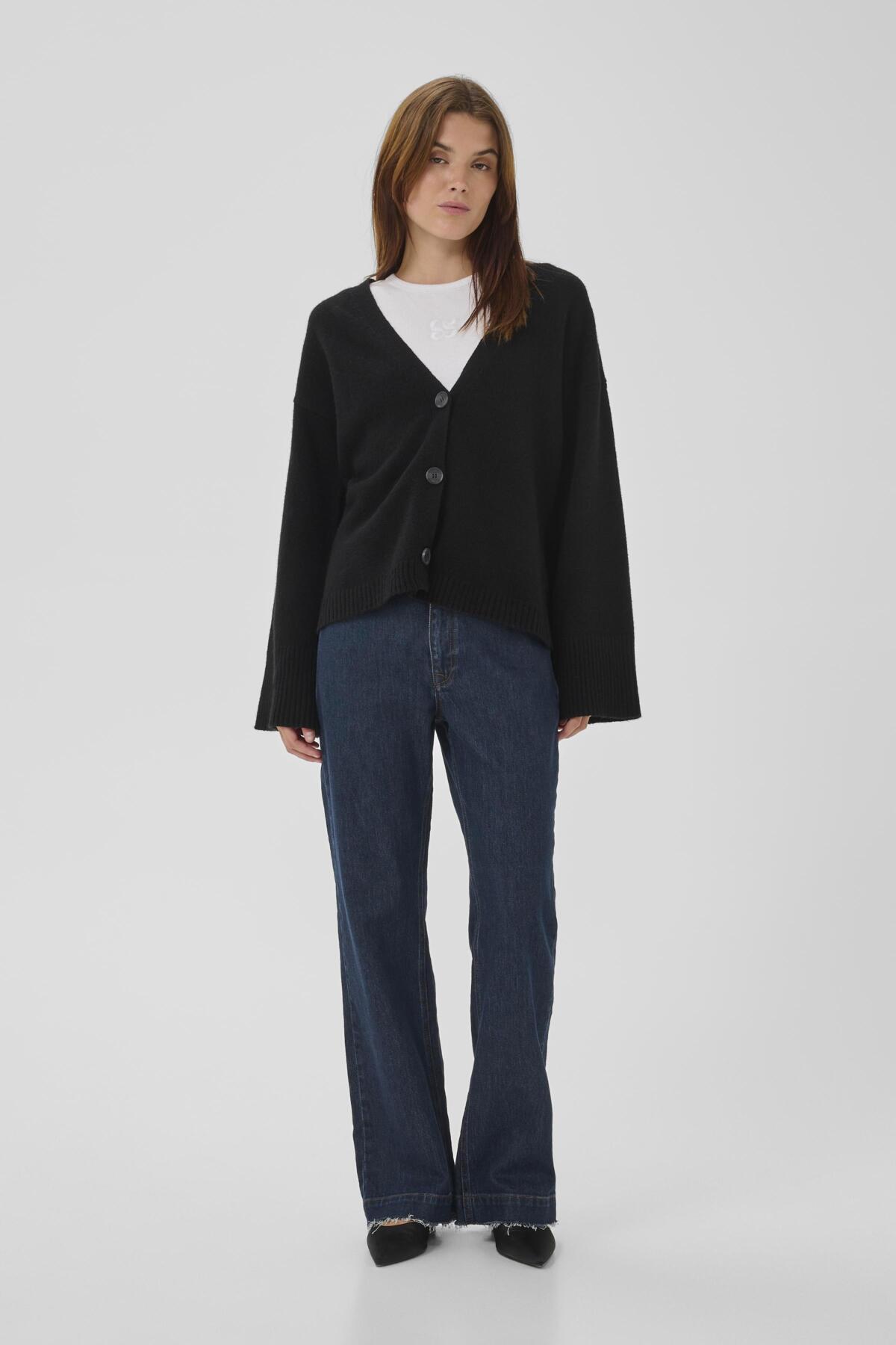 MWEbba 139 High Straight Slit Dark Blue Un-Wash - 10705266