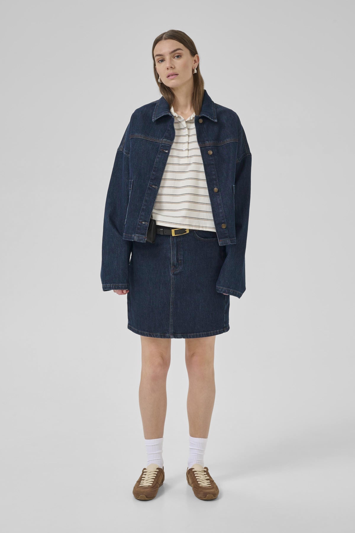 MWCady 139 Mid Skirt Dark Blue Un-Wash - 10705269