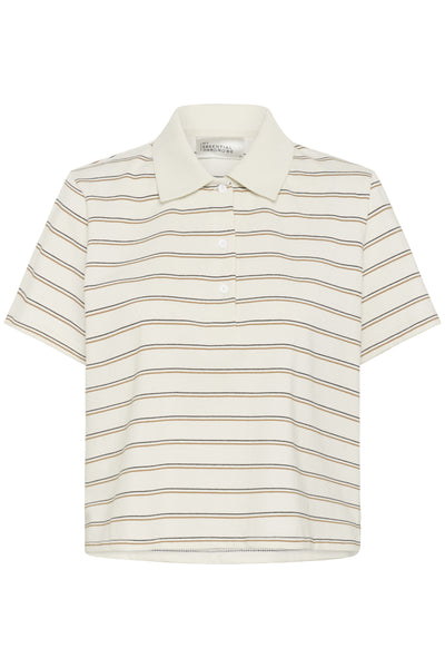 AnnaMW Polo Tee Snow White Striped - 10705295 Thumbnail