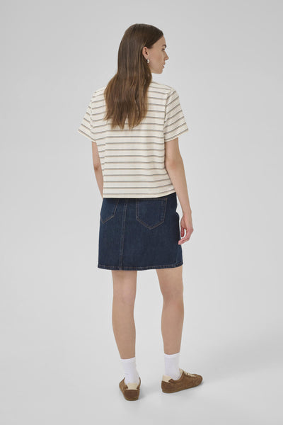 AnnaMW Polo Tee Snow White Striped - 10705295 Thumbnail