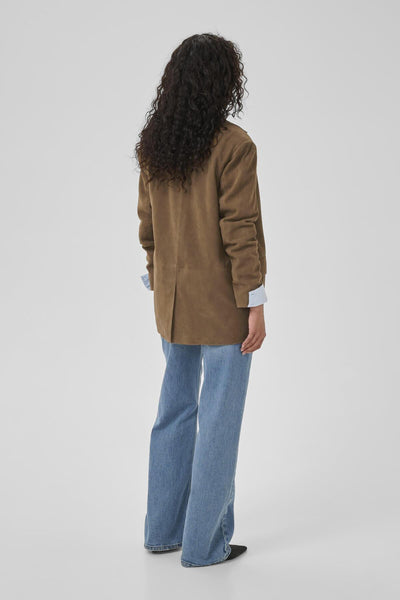 TaraMW Suede Blazer COGNAC - 10705298 Thumbnail