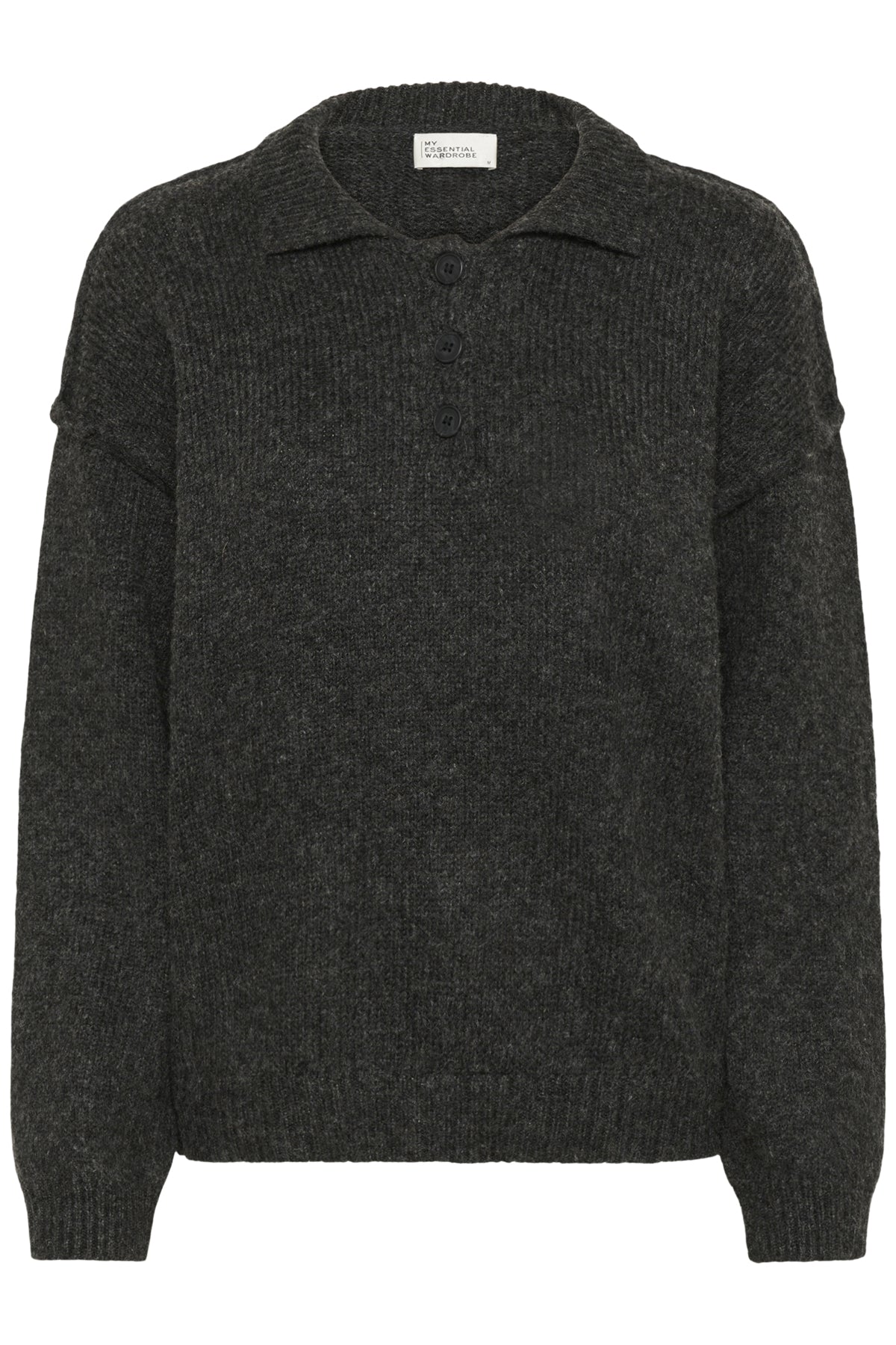 PalomaMW Polo Pullover Mörkgråmelerad - 10705312