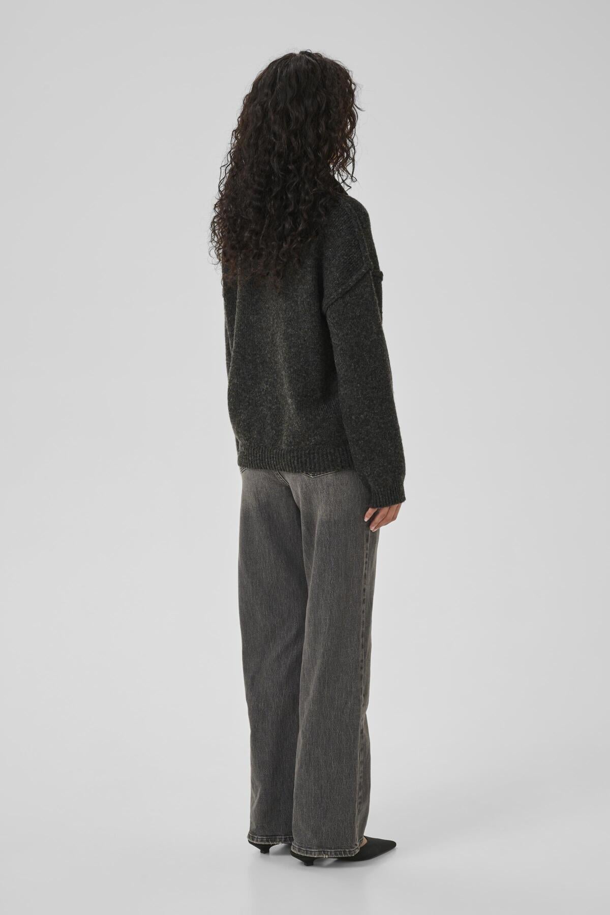 PalomaMW Polo Pullover Mörkgråmelerad - 10705312