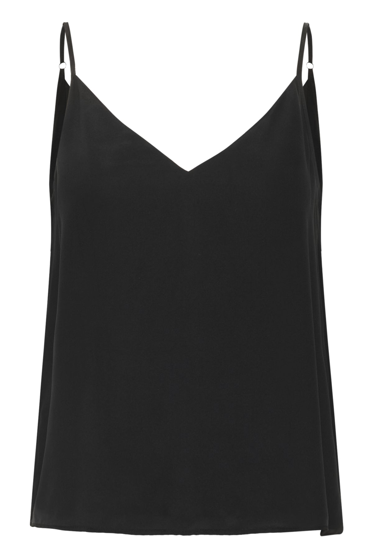 MWSilk Strap Top Svart - 100031 - 10705328