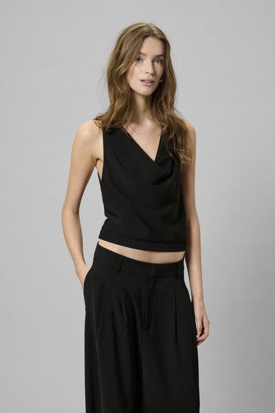 MWMille Waterfall top Black - 100031 - 10705334 Thumbnail