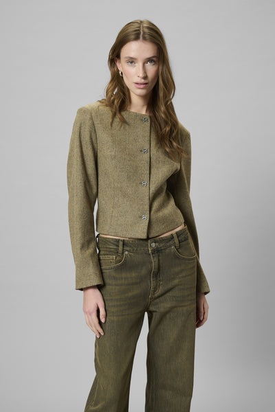 MWBilla Kort kavaj Amber Melange - 108729 - 10705352 Thumbnail