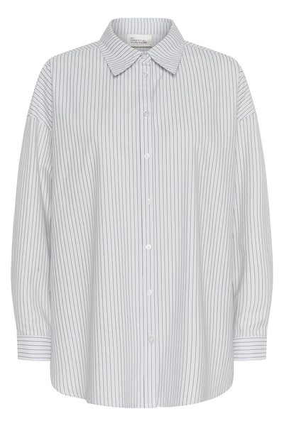 JeanMW Boxy Shirt PearlBlue Striped - 10705358 Thumbnail