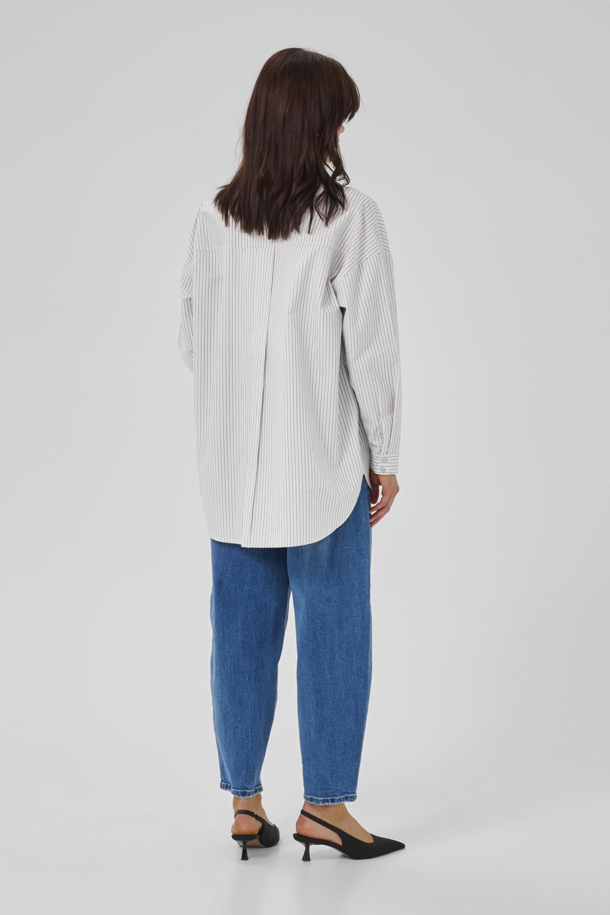 JeanMW Boxy Shirt PearlBlue Striped - 10705358