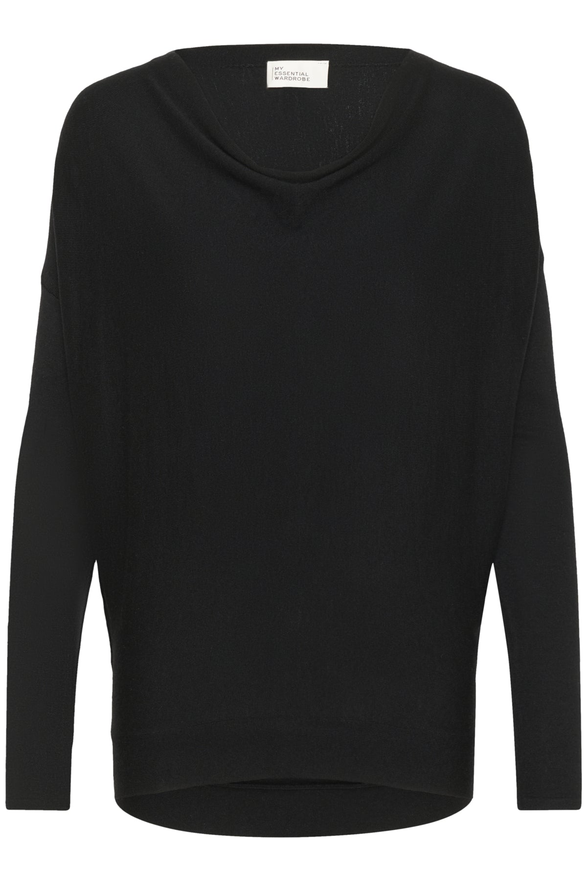MWPolly Waterfall Knit Blouse Black - 100031 - 10705397