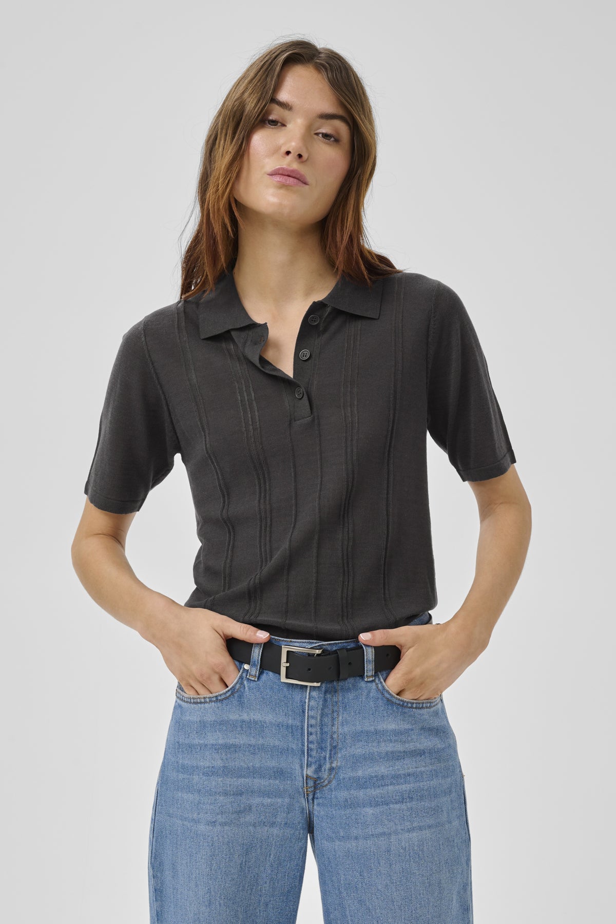 MWEnise stickad polotröja Dark Shadow - 193906 - 10705423