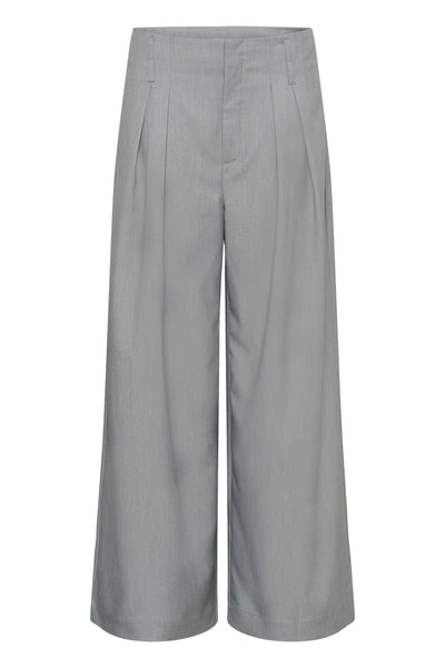 MWHanna Luna High Wide Pant Ljusgråmelerad - 100378 - 10705451 Thumbnail