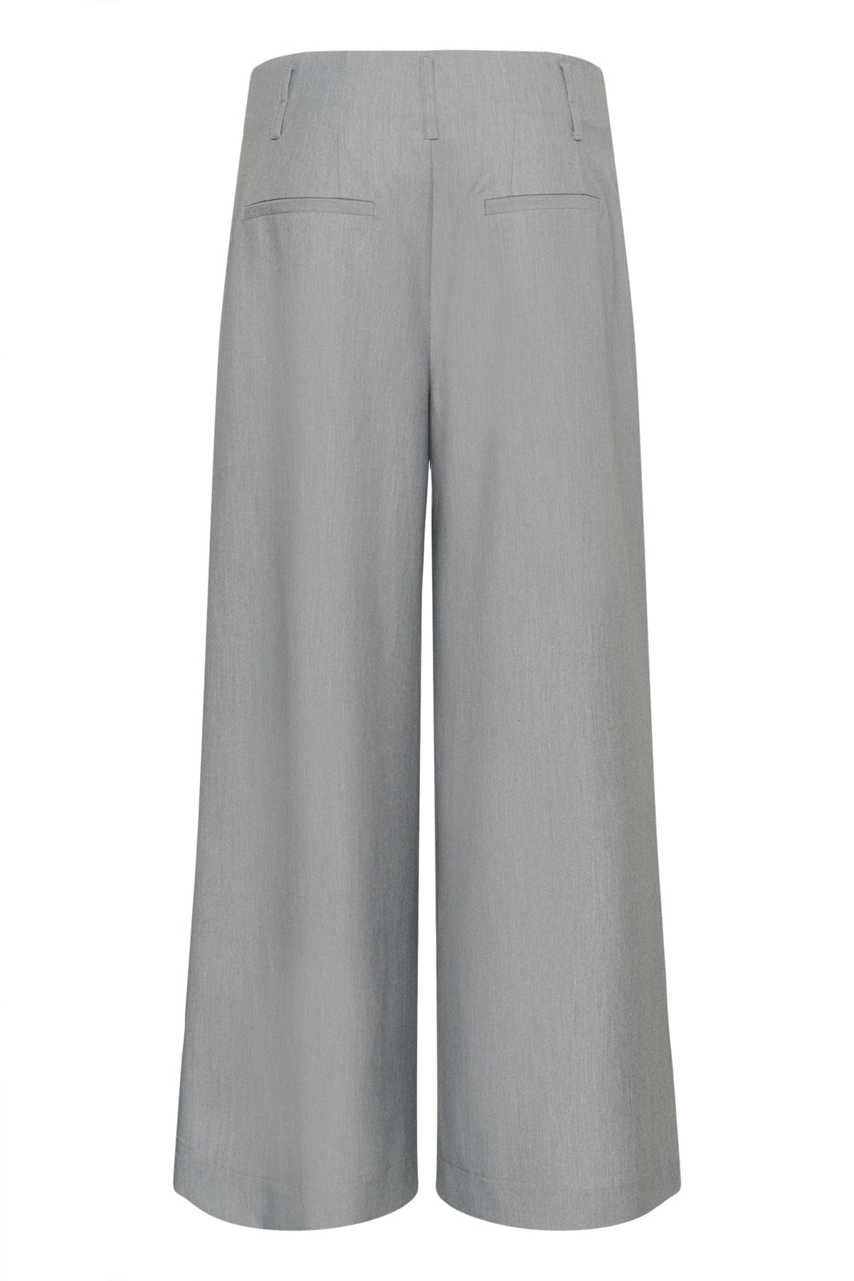 MWHanna Luna High Wide Pant Ljusgråmelerad - 100378 - 10705451
