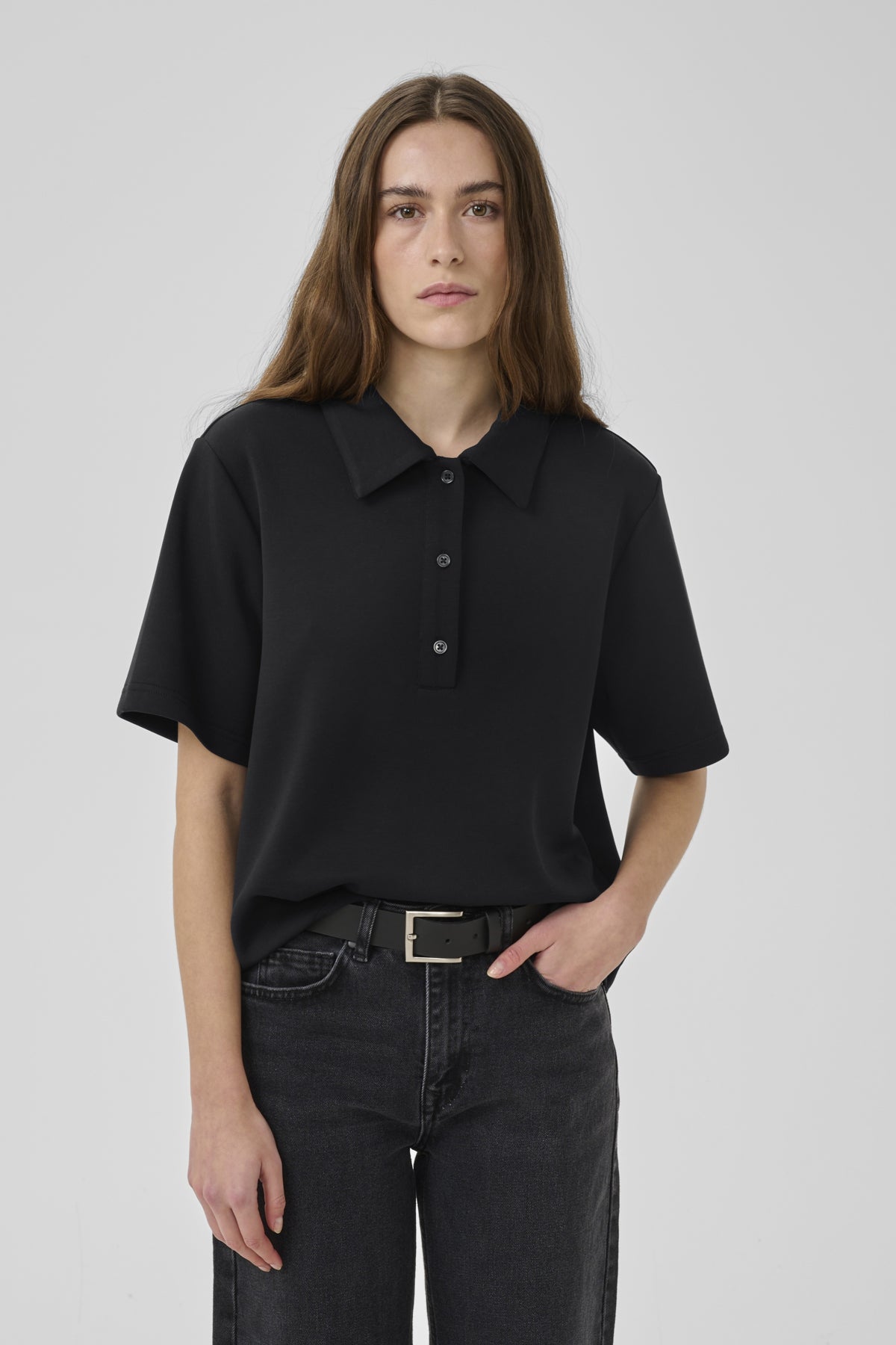 MWHelle Polo Tee Svart - 100031 - 10705472