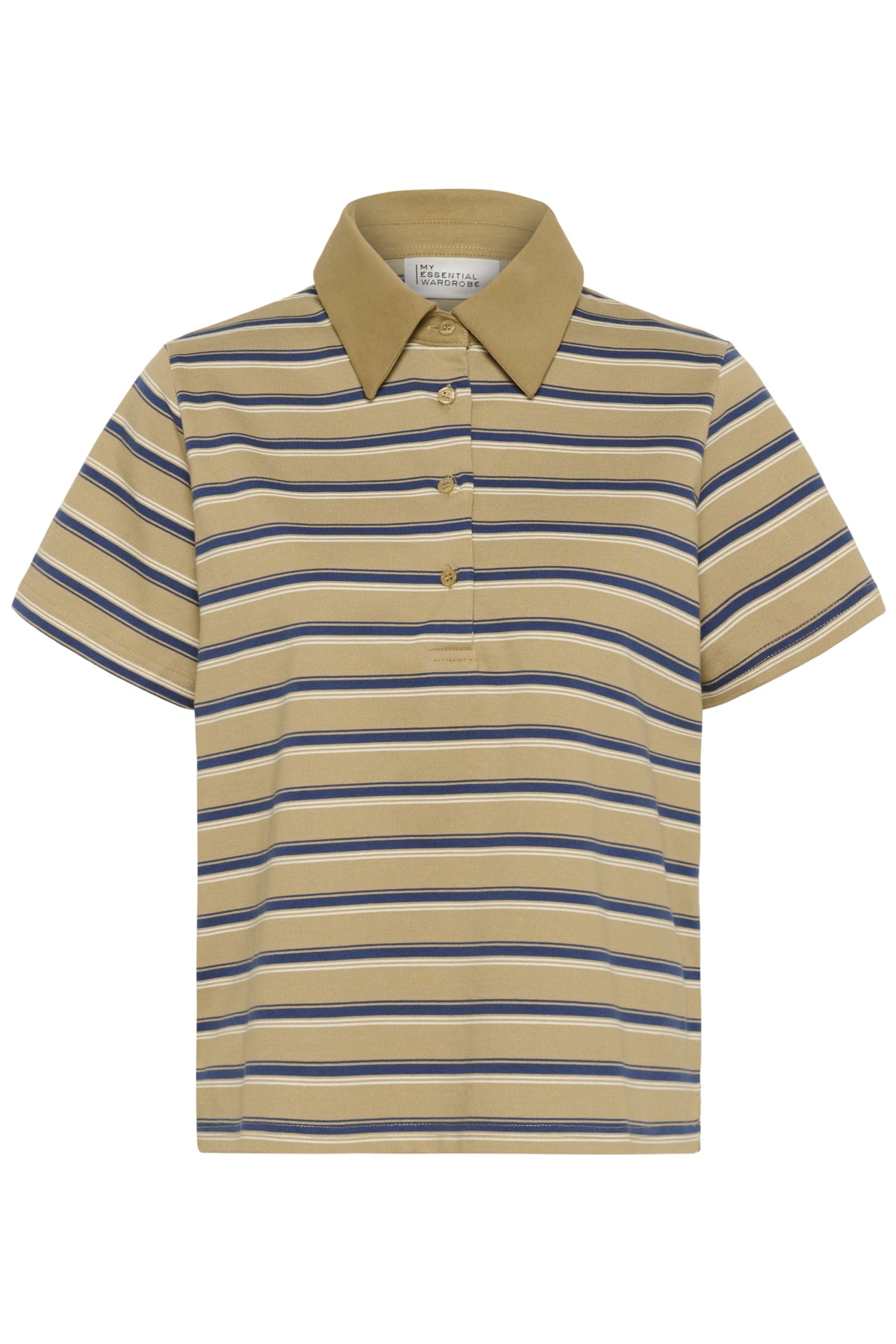 MWAsla Polo Tee Light Capers Randig - 109233 - 10705474