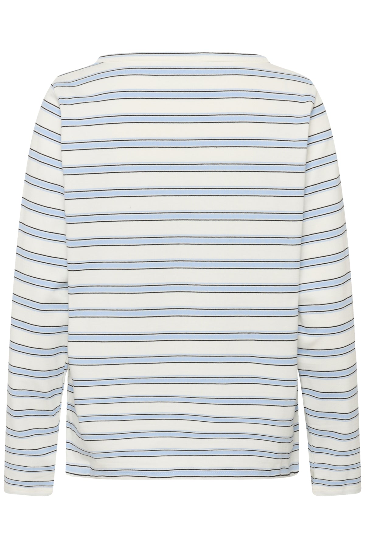 MWAsla Båthalsad Blus Snövit Randig - 108453 - 10705475