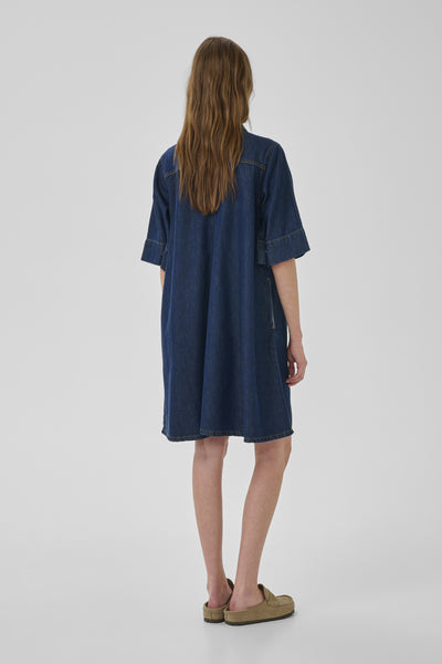 MWMalo 181 Short ZipDress Dark Blue Un-Wash - 100067 - 10705477 Thumbnail