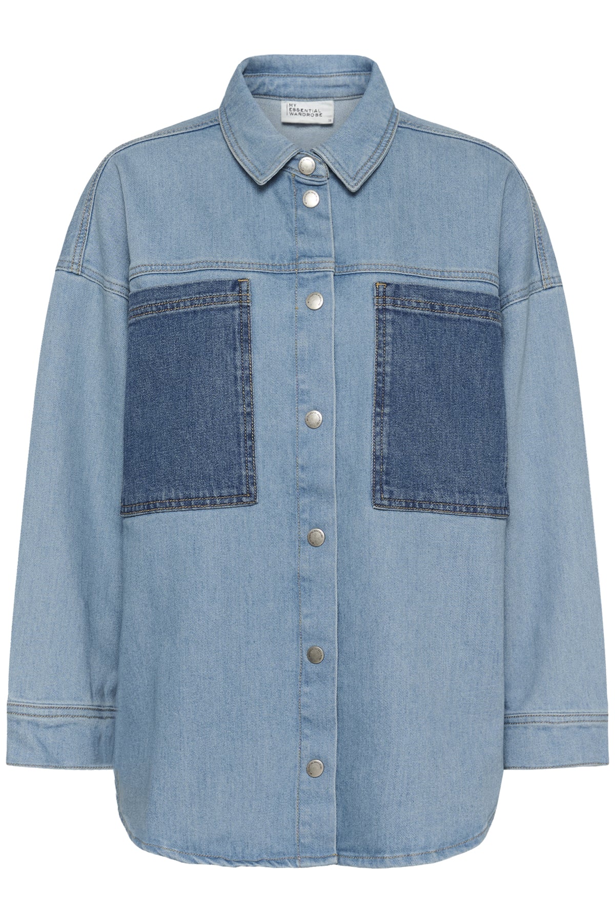 MWMazie 139 Boxy Mix Shirt Light Blue/ Blue Wash - 100051 - 10705482