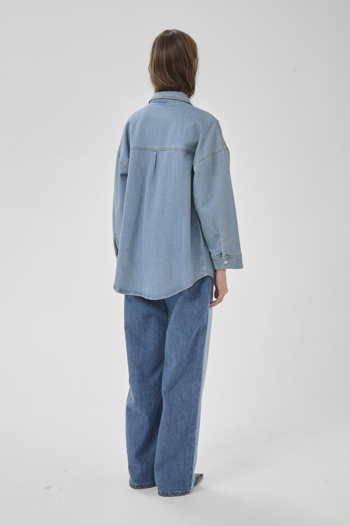 MWMazie 139 Boxy Mix Shirt Light Blue/ Blue Wash - 100051 - 10705482