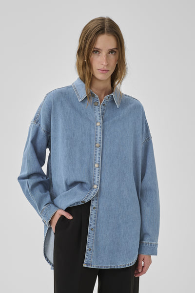 MWSunna 115 Boxy Shirt Medium Blue Wash - 100053 - 10705513 Thumbnail