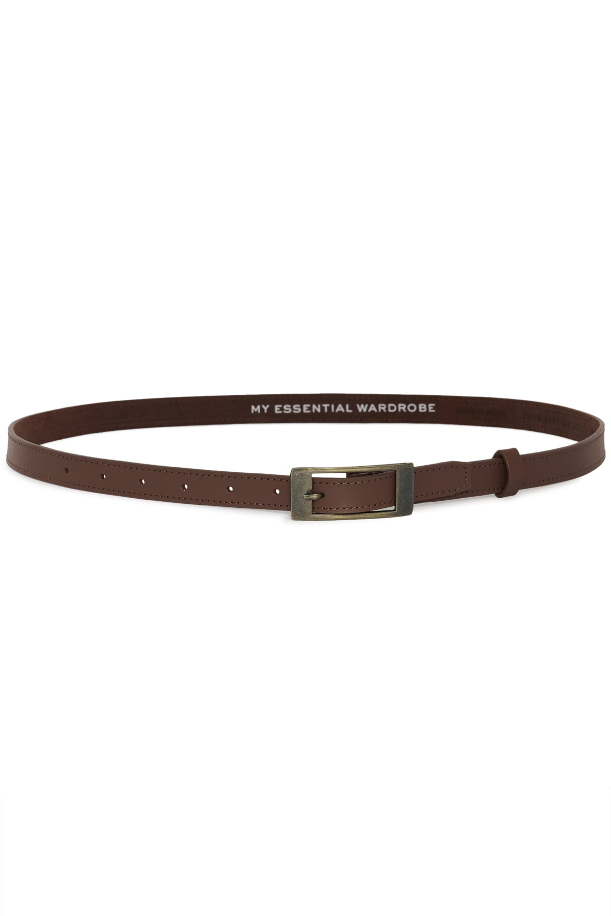 20 THE SIMPLE LEATHER BELT Brown W. Antique Brass Buckle - 10705535