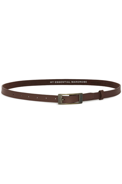 20 THE SIMPLE LEATHER BELT Brown W. Antique Brass Buckle - 10705535 Thumbnail
