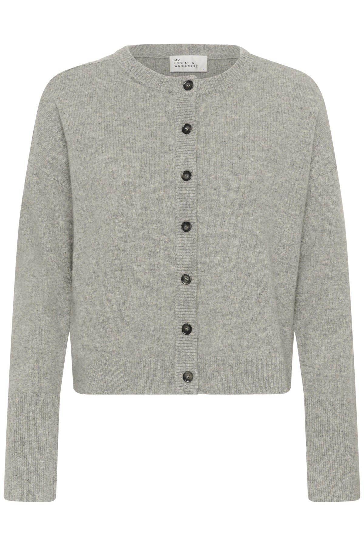 13 THE KNIT CARDIGAN Light Grey Melange - 100378 - 10705548