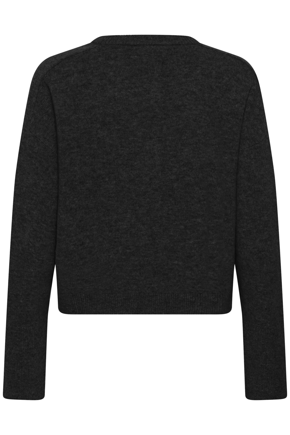 13 THE KNIT CARDIGAN Mörkgråmelerad - 100379 - 10705548