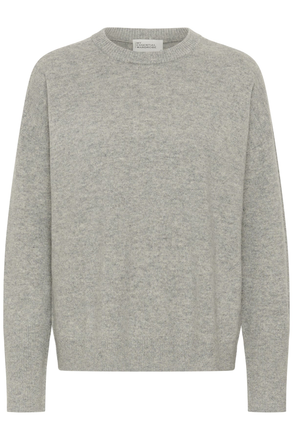 11 THE KNIT CREWNECK Ljusgråmelerad - 100378 - 10705549