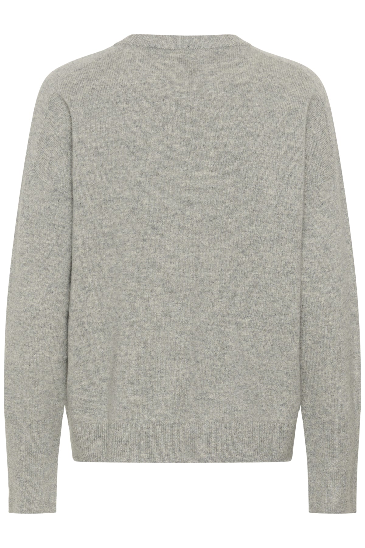 11 THE KNIT CREWNECK Ljusgråmelerad - 100378 - 10705549