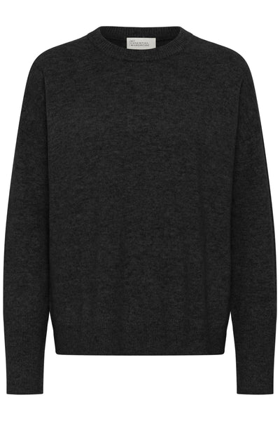 11 THE KNIT CREWNECK Dark Grey Melange - 100379 - 10705549 Thumbnail