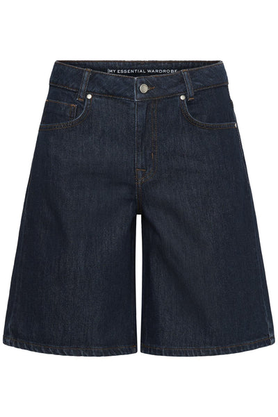 MWZita 139 High X-Wide Shorts Dark Blue Un-Wash - 100067 - 10705565 Thumbnail