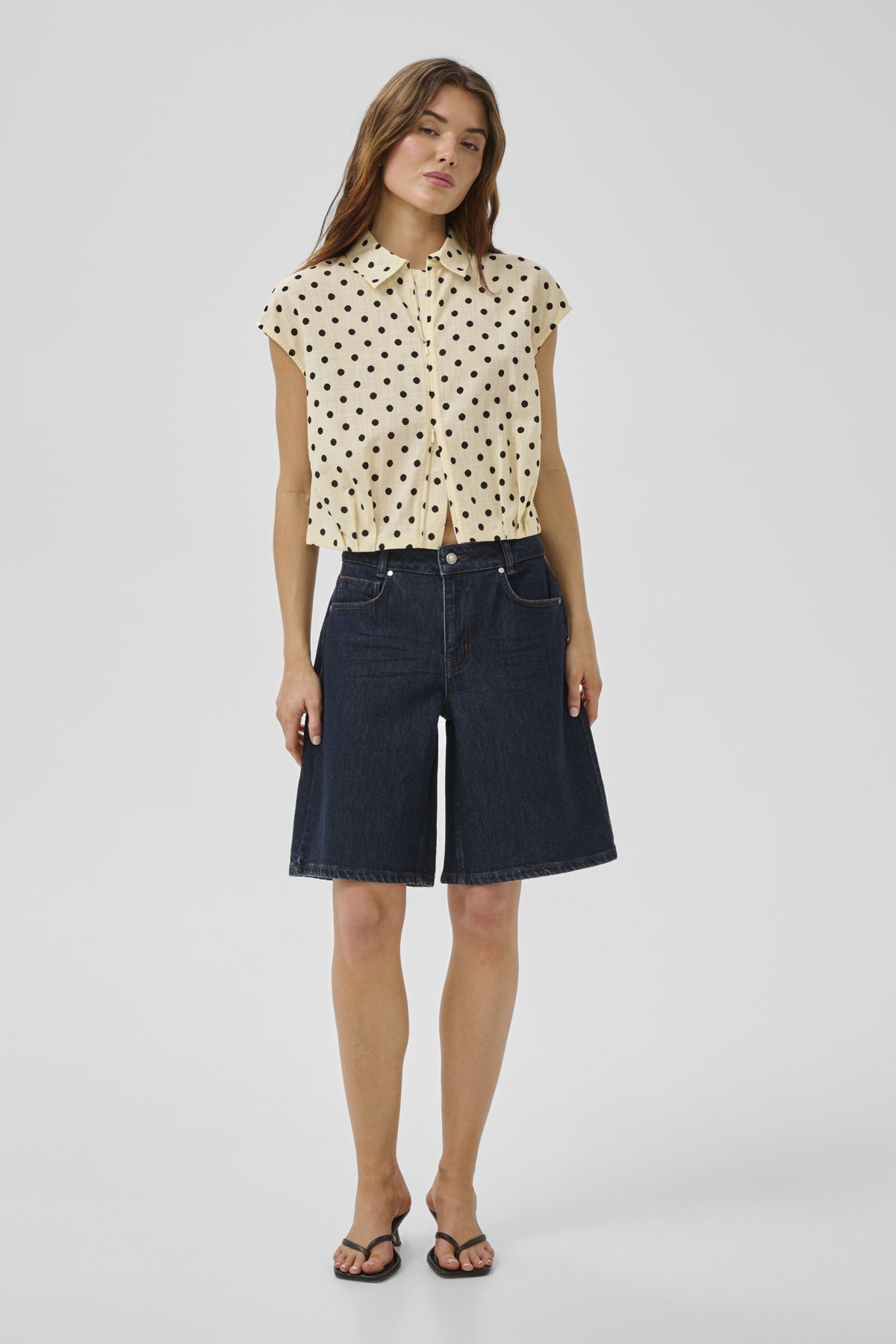 MWZita 139 High X-Wide Shorts Dark Blue Un-Wash - 100067 - 10705565