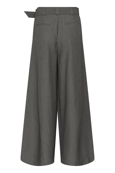 23 THE PINSTRIPED HIGH PANT Gråmelerad m. ränder - 10959 - 10705632 Thumbnail