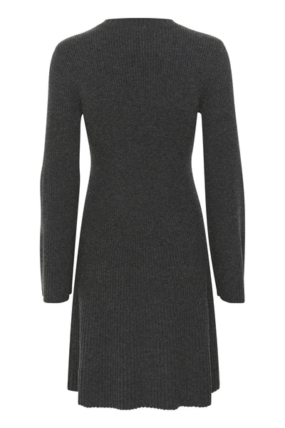 AntaliGZ wool short dress NOOS Charcoal Melange - 10909319 Thumbnail