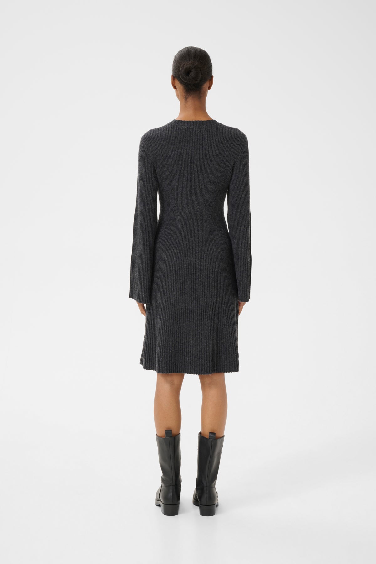 AntaliGZ wool short dress NOOS Charcoal Melange - 10909319