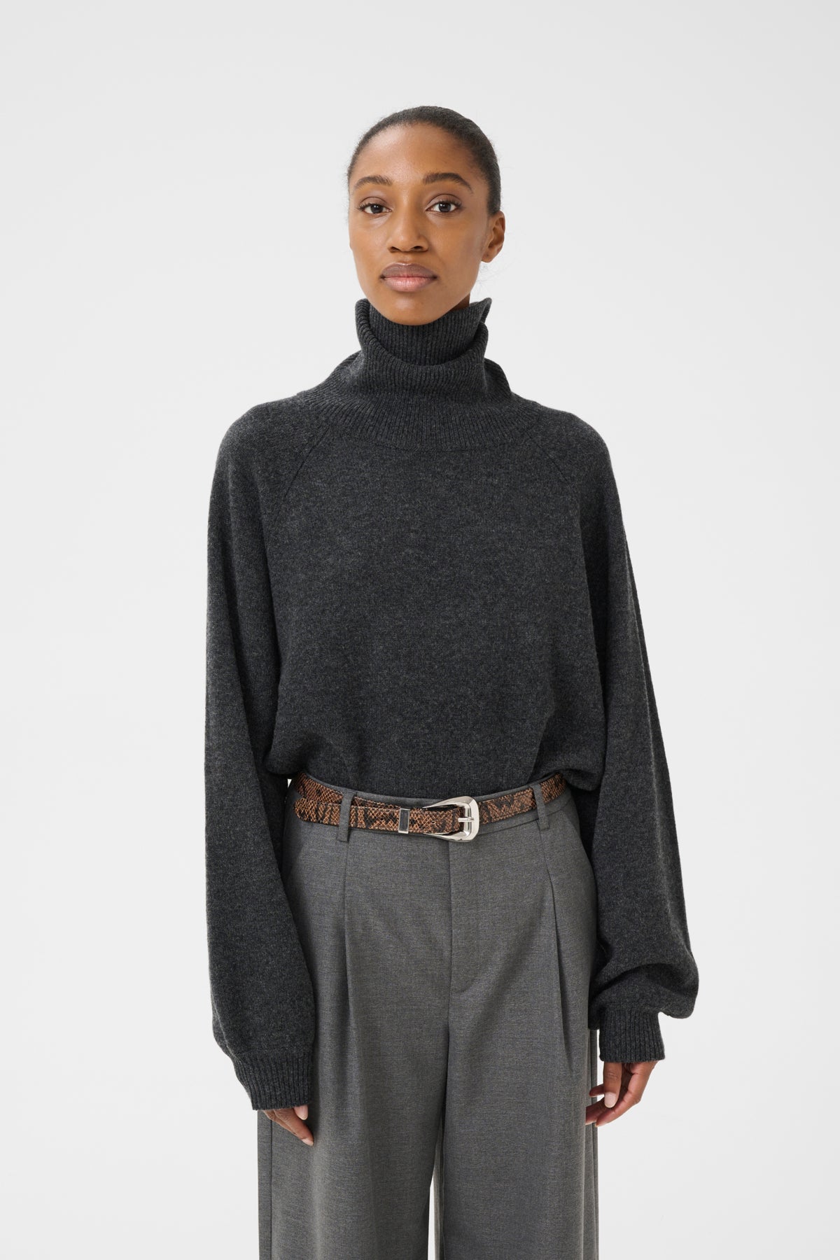 ManziGZ ullpolotröja NOOS Deep Graphite Melange - 10909328