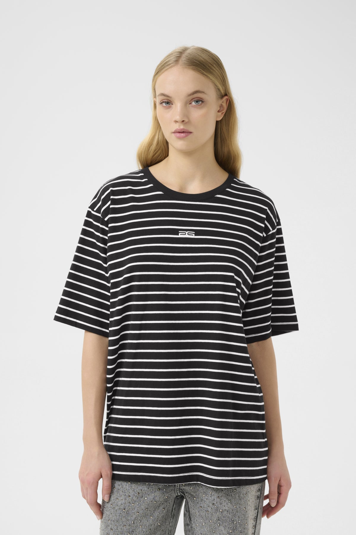 SamurillyGZ randig t-shirt Svart vit rand - 10909343